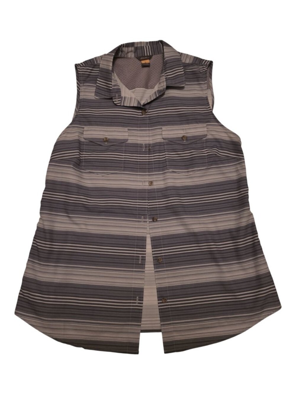 Eddie Bauer Women's Striped Sleeveless Shirt Medium